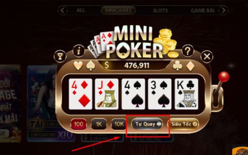 Hướng dẫn 4 bước chơi mini poker online tại 68GAMEBAI
