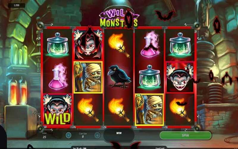 Slot Wild Monster với một số biểu tượng thường gặp 